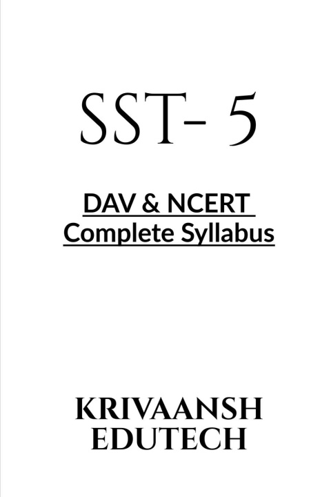 Knjiga Sst - 5 Krivaansh Edutech