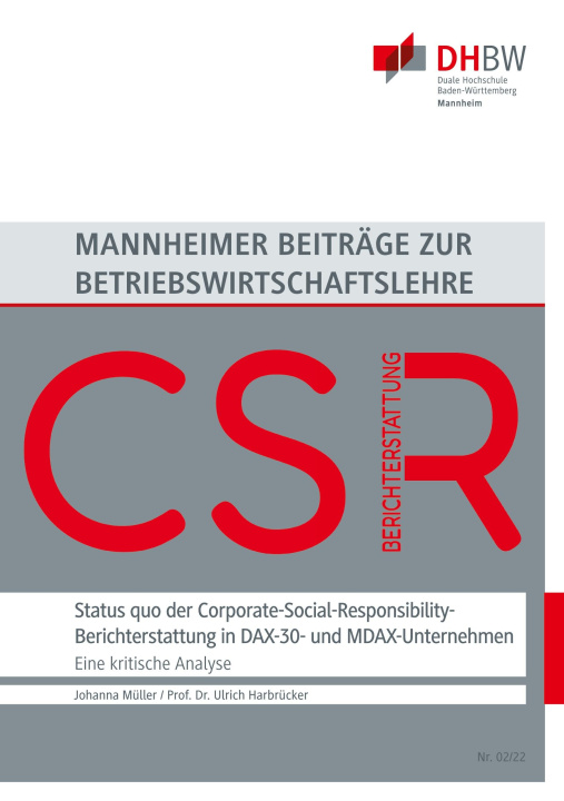 Kniha Status quo der Corporate-Social-Responsibility-Berichterstattung in DAX-30- und MDAX-Unternehmen Ulrich Harbrücker