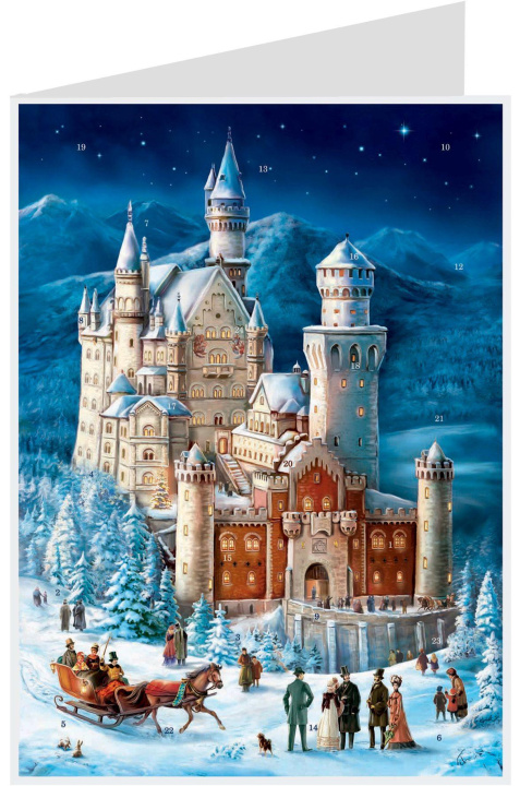 Kalendář/Diář Postkarten- Adventskalender "Neuschwanstein" Sellmer Verlag