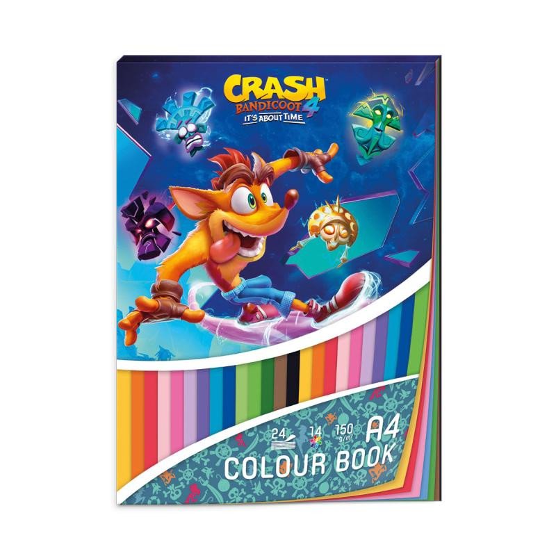 Papírenské zboží Blok barevných papírů A4 - Crash Bandicoot 