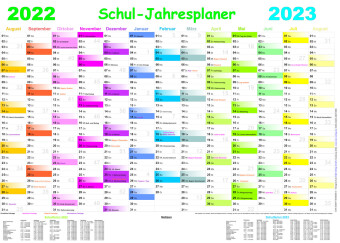 Nyomtatványok Schul-Jahresplaner 2022/2023 E&Z-Verlag GmbH