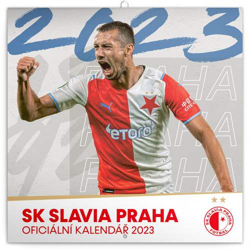 Kniha Poznámkový kalendář SK Slavia Praha 2023 - nástěnný kalendář Presco Group
