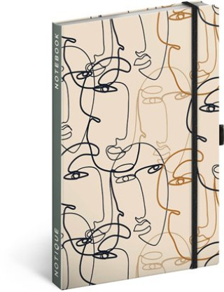 Könyv Notes Tvář, linkovaný, 13 × 21 cm 