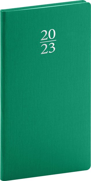 Kalendář/Diář Kapesní diář Capys 2023 zelený 