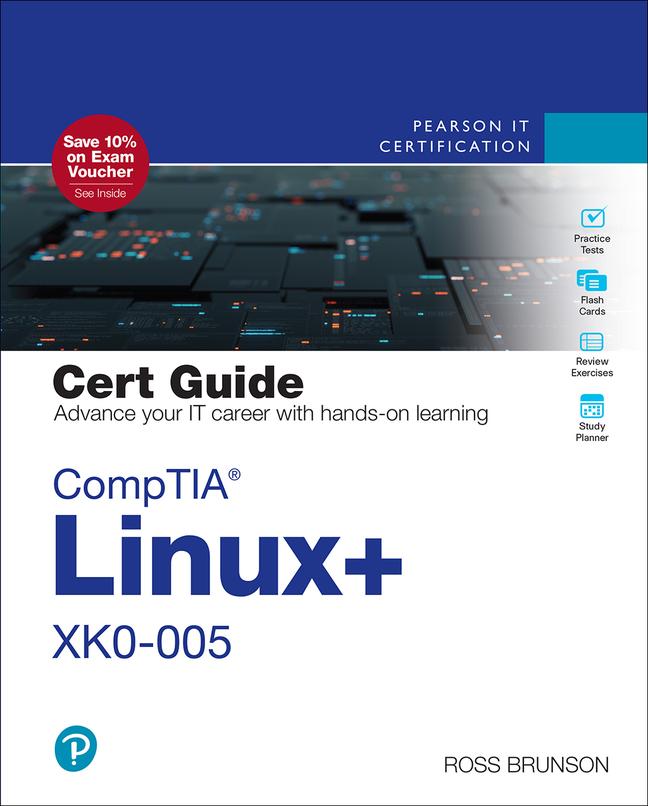 Könyv CompTIA Linux+ XK0-005 Cert Guide 