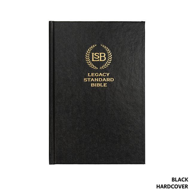Carte Legacy Standard Bible, Single Column Text Only Edition - Black Hardcover 