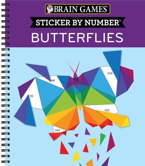 Könyv Brain Games - Sticker by Number: Butterflies Brain Games