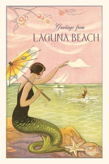 Knjiga Vintage Journal Greetings from Laguna Beach Found Image Press