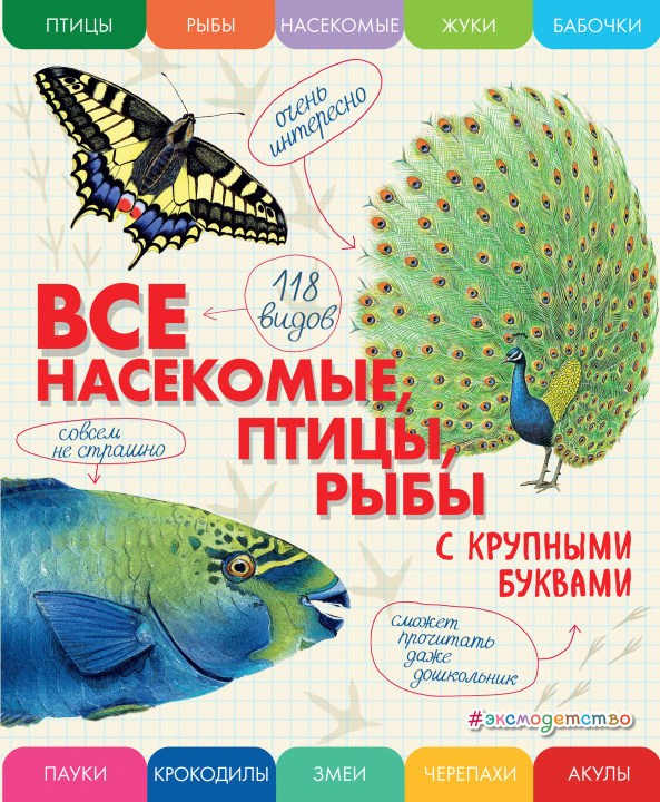 Kniha Все насекомые, птицы, рыбы с крупными буквами Елена Ананьева