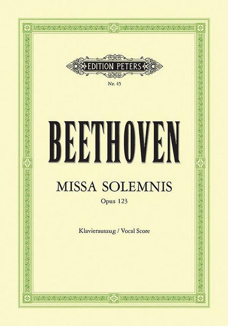 Carte Missa Solemnis in D Op. 123 (Vocal Score) Kurt Soldan