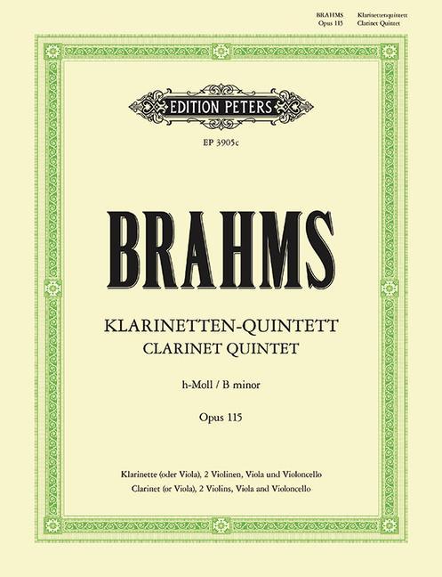 Książka Clarinet Quintet in B Minor Op. 115: For Clarinet (Viola), 2 Violins, Viola and Cello (Set of Parts), Part(s) 