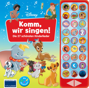 Könyv Disney - Komm, wir singen! Die 27 schönsten Kinderlieder - 27-Button-Soundbuch - Liederbuch mit Noten zum Mitsingen Phoenix International Publications Germany GmbH