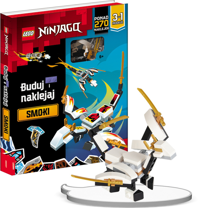 Книга Lego Ninjago Buduj i naklejaj Smoki BSP-6701 Opracowanie zbiorowe