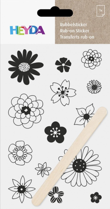 Kniha HEYDA Propisoty 10 x 19 cm - květy černé 