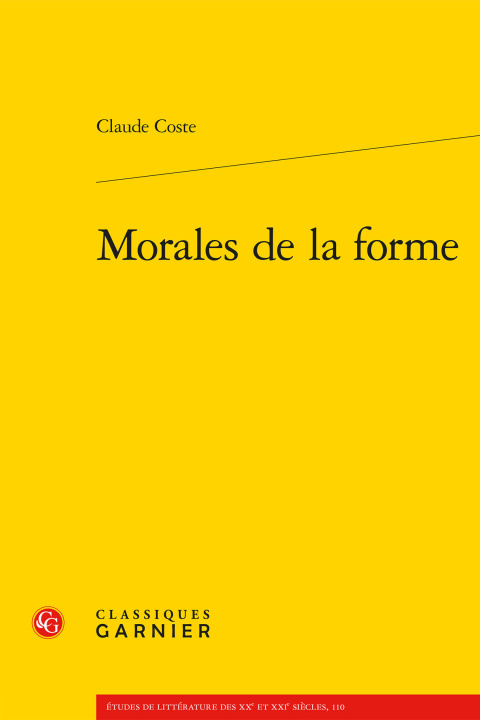 Boek Morales de la forme Coste claude