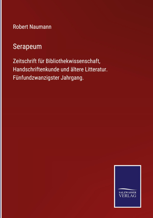 Book Serapeum Robert Naumann