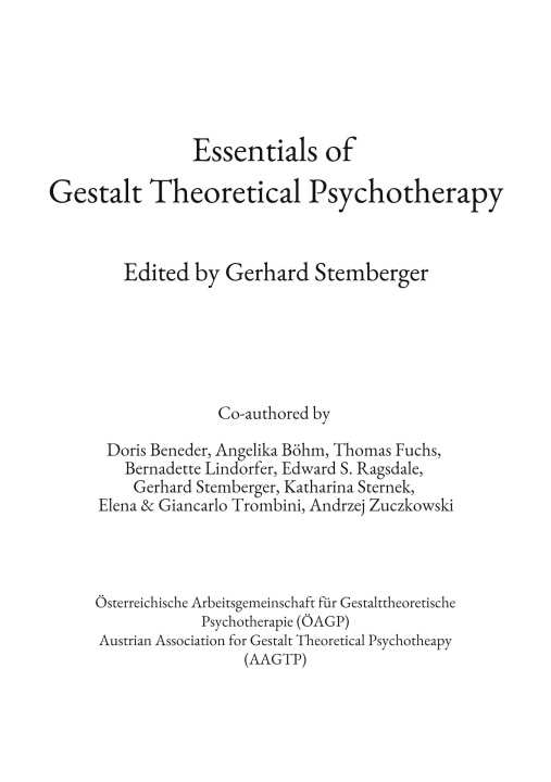 Könyv Essentials of Gestalt Theoretical Psychotherapy Angeiika Böhm