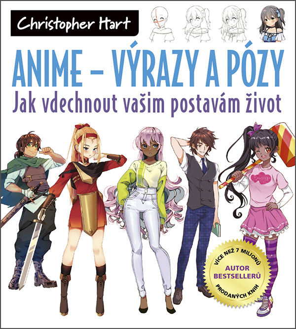 Carte Anime – Výrazy a pózy Christopher Hart