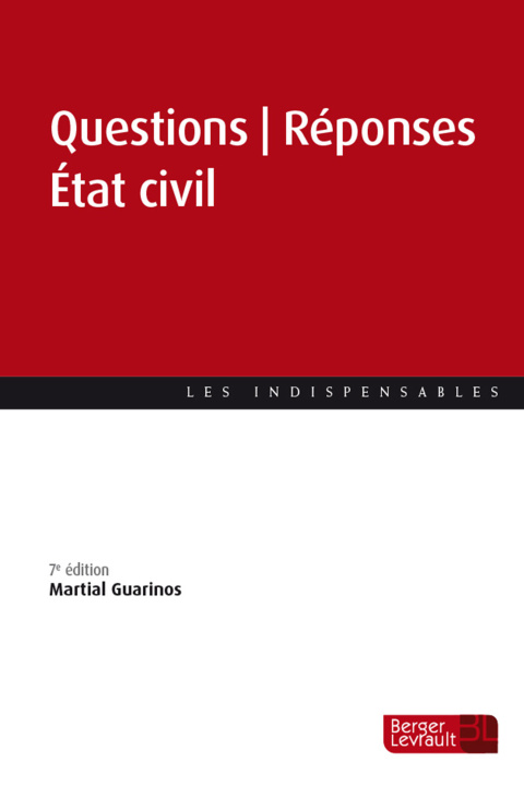 Boek Questions Réponses État civil (7e éd.) Guarinos martial