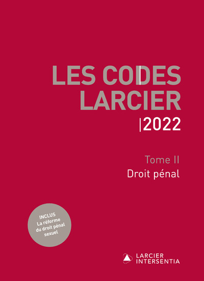 Knjiga Codes Larcier 2022 - Tome 2 Droit pénal 