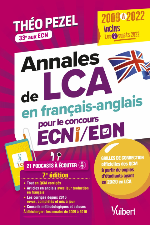 Carte Annales de LCA en français-anglais 2009-2022 pour le concours ECNi/EDN 2023 Pezel