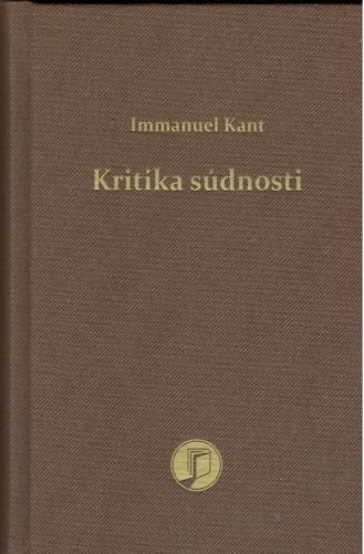 Книга Kritika súdnosti Immanuel Kant