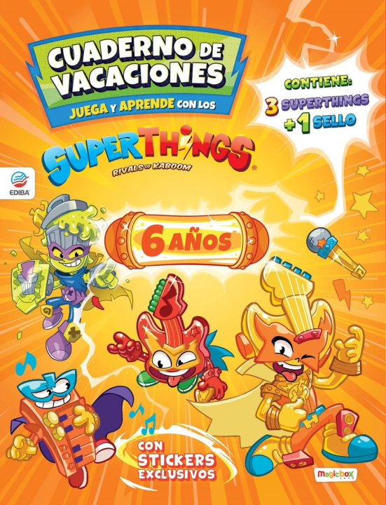 Könyv Cuaderno de Vacaciones juega y aprende Superthings Guardians of Kazoom para 6 añ EDIBA