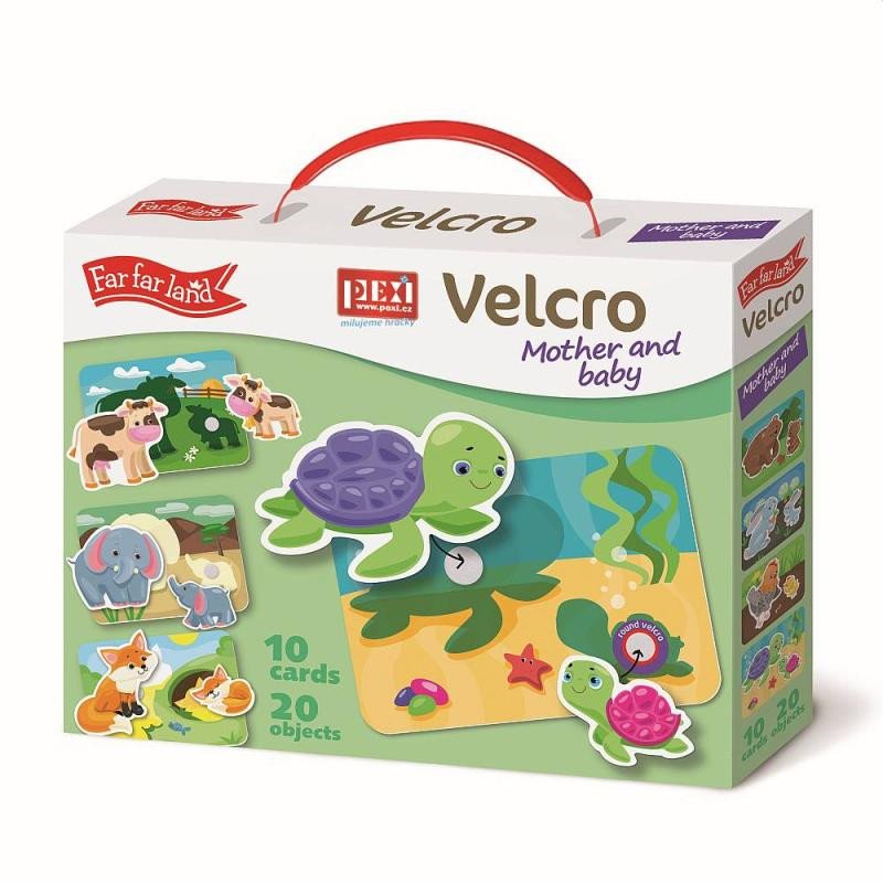 Hra/Hračka PEXI Velcro skládačky - Máma a mimi (Mother and Baby) 