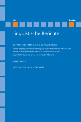 Kniha Linguistische Berichte Heft 270 Günther Grewendorf