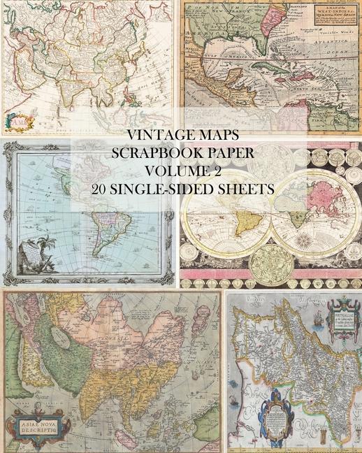 Kniha Vintage Maps Scrapbook Paper 