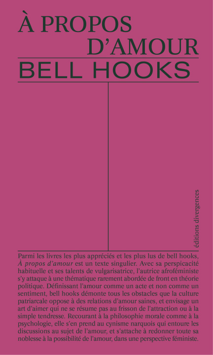 Livre A propos d'amour hooks