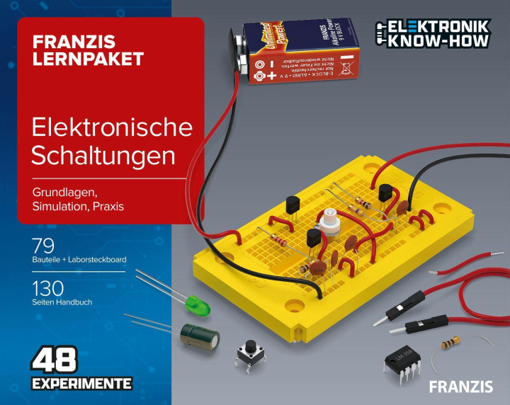 Carte Lernpaket Elektronische Schaltungen, 79 Bauteile und Laborsteckboard 