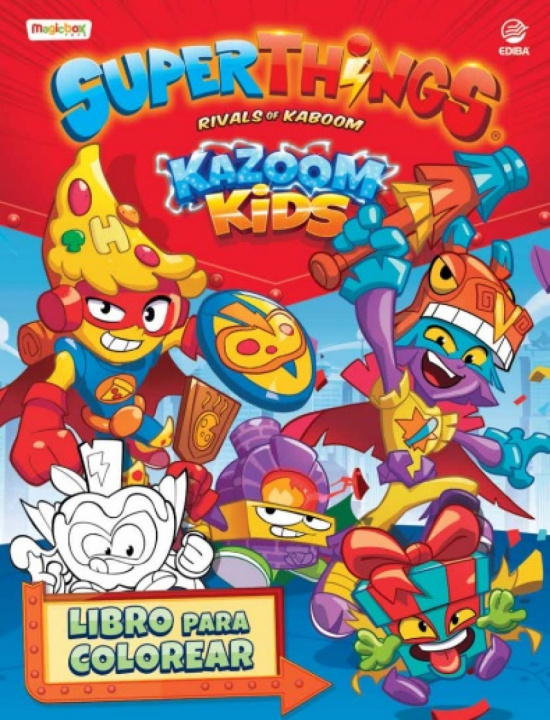 Kniha Libro para colorear Superthings Kazoom Kids - España 
