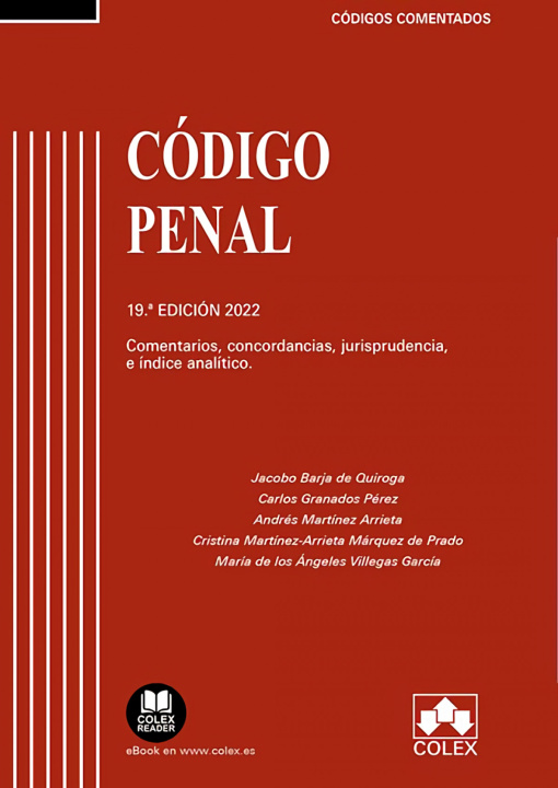 Knjiga Código Penal - Código comentado JACOBO BARJA