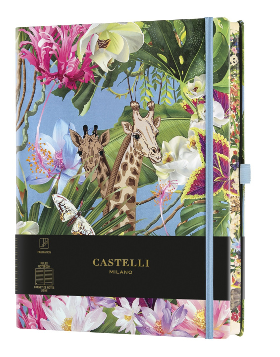 Carte Carnet Eden très grand format ligné girafe CASTELLI