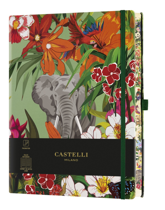 Book Carnet Eden très grand format ligné éléphant CASTELLI