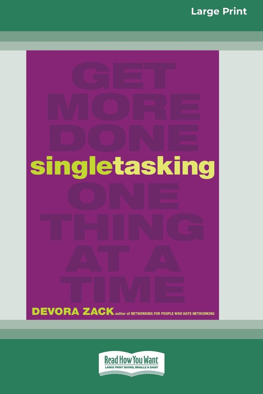 Book Singletasking Devora Zack