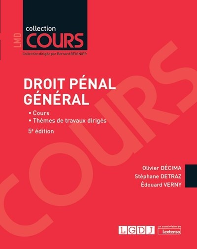 Kniha Droit pénal général, 5ème édition Detraz
