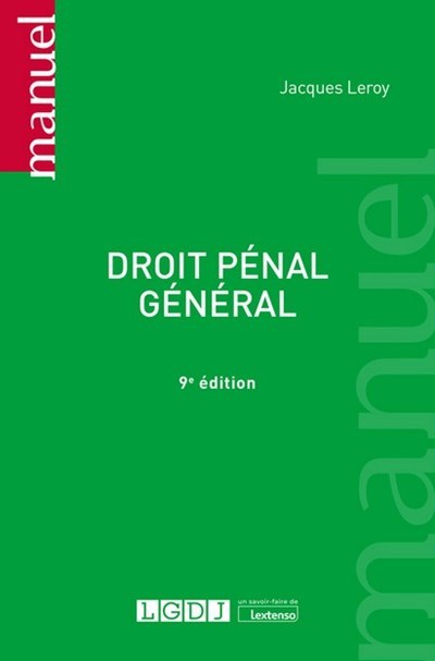 Kniha Droit pénal général, 9ème édition Leroy