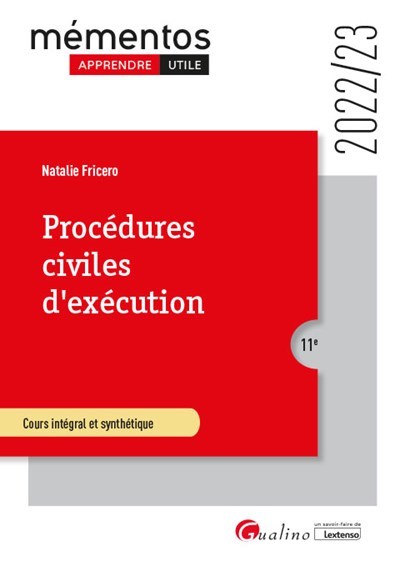 Книга Procédures civiles d'exécution, 11ème édition Fricero