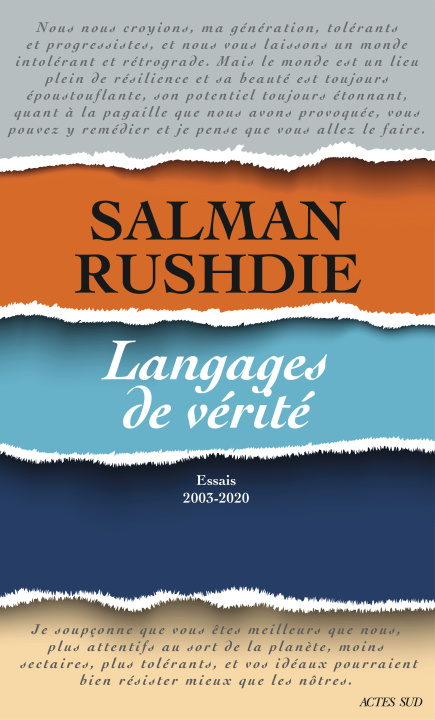 Book Langages de vérité Rushdie