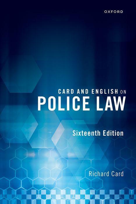 Könyv Card and English on Police Law 