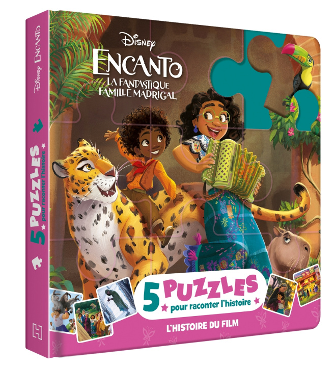 Книга ENCANTO, LA FANTASTIQUE FAMILLE MADRIGAL - Mon Petit Livre Puzzle - 5 Puzzles 9 Pièces - Disney 