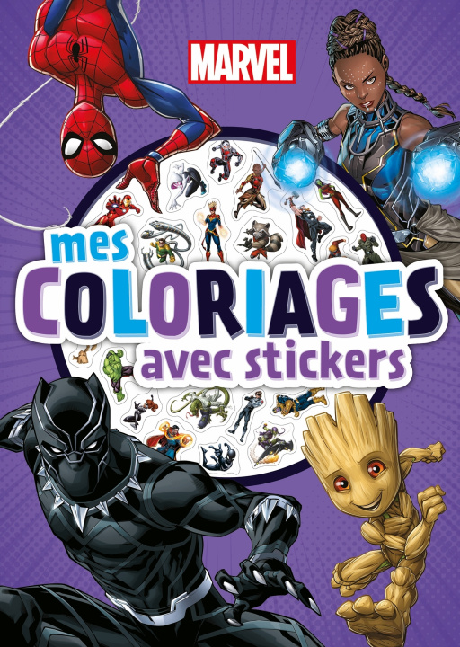 Kniha BLACK PANTHER - Mes coloriages avec stickers - MARVEL 