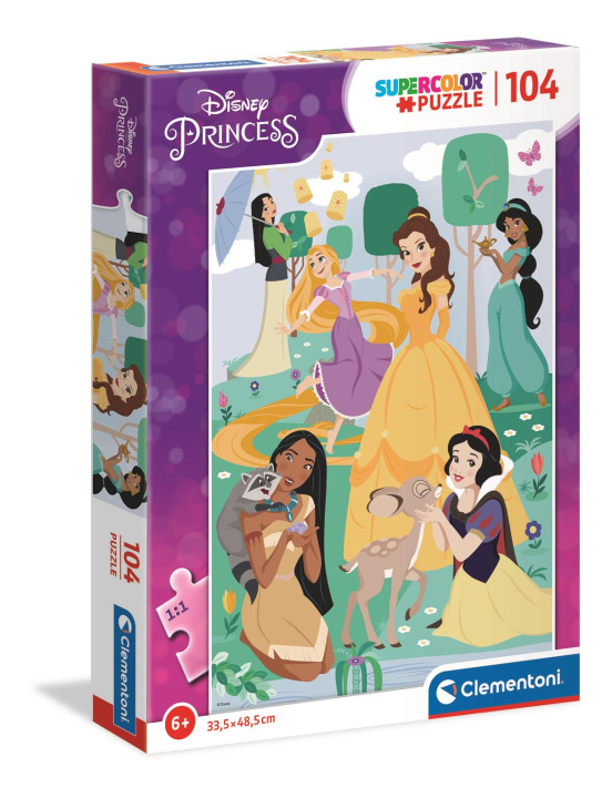 Kniha Puzzle 104 super kolor Princess 25736 