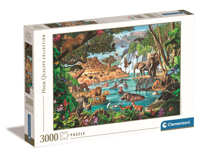 Kniha Puzzle 3000 HQ African Waterhole 33551 