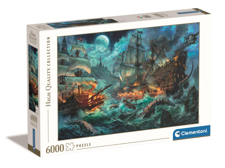 Játék Puzzle 6000 HQ Pirates Battle 36530 Clementoni