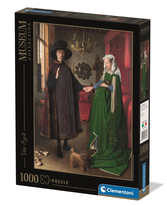 Książka Puzzle 1000 muzeum Jan van Eyck The Arnolfini Portrait 39663 