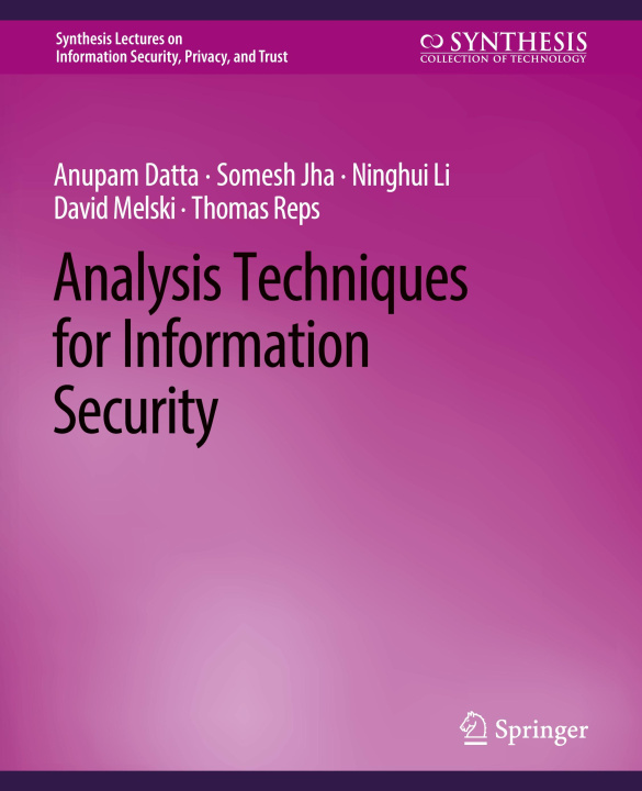 Książka Analysis Techniques for Information Security Somesh Jha