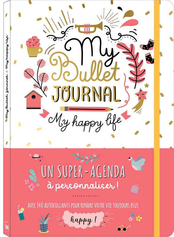 Könyv My bullet journal Mémoniak - My happy life - Agenda en pointillé et prérempli 